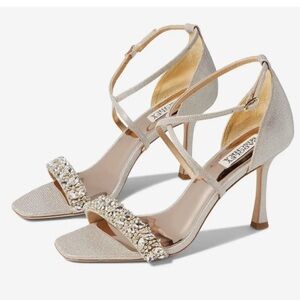 Badgley Mischa Designer Nala Nude Rhinestone Heels 10